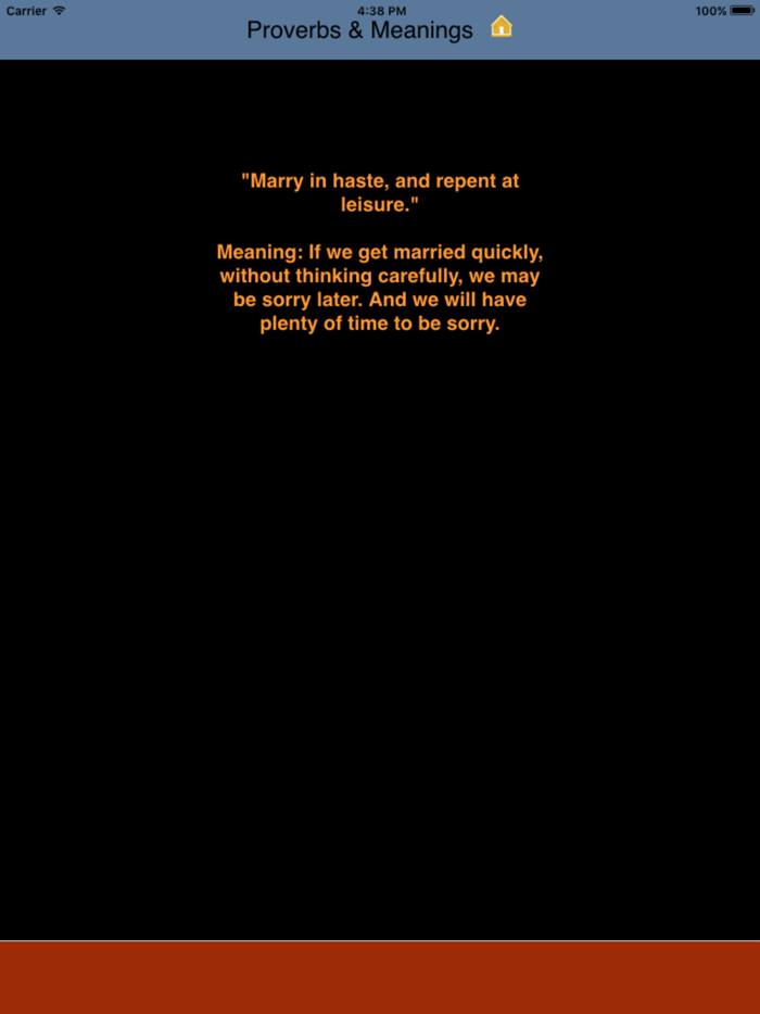 Proverbs and Meanings