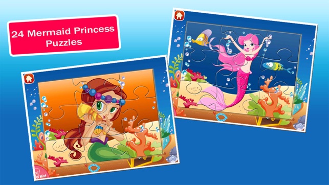 Mermaid Princess Puzzles Game for Toddlers(圖3)-速報App