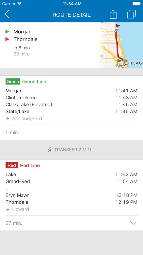 【图】ezRide Chicago – Offline Public Transport Trip Planner(截图3)