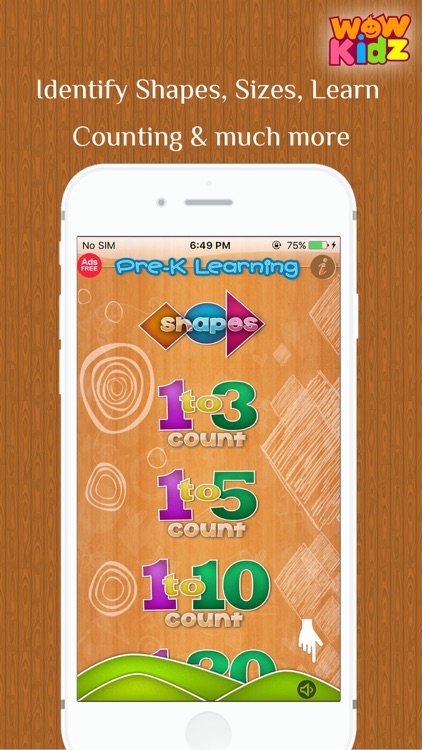 Free Kids Learning App – Identify Shapes & Size, Count Numbers and more