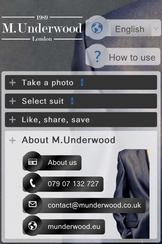 M.Underwood - try how You will be look in M.Underwood brand suit screenshot 4