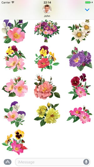 Pansy Flowers - Stickers for iMessage(圖2)-速報App