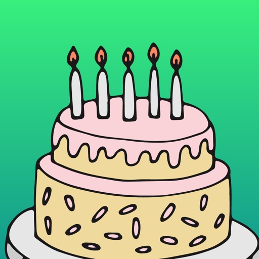 Hand Drawn Birthday Doodles IM iOS App