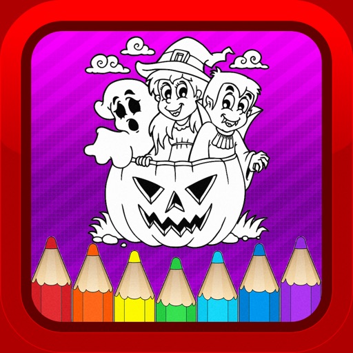 Halloween Kids Coloring Books Games for Toddlers Icon