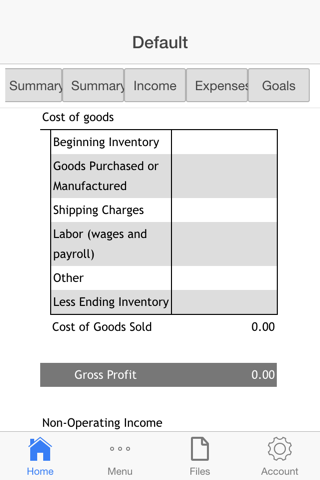 Goods Business Budget screenshot 2