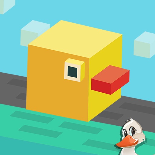 Blocky Tiny duck- Endless bouncy escape and sprint from The crossy City iOS App