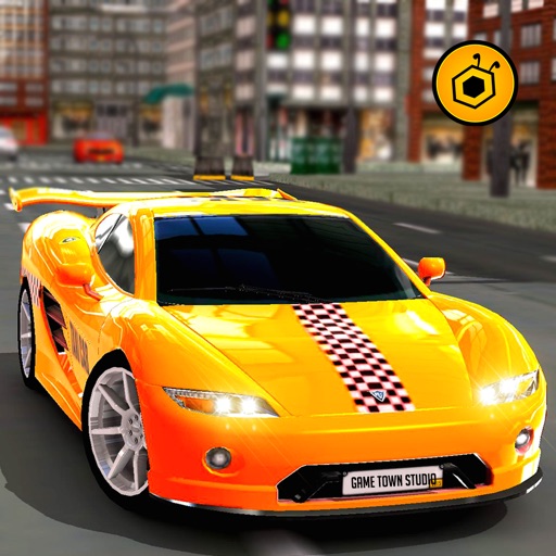 Real Crazy taxi driver 3D simulator free 2016: Drive sports cab in modern city iOS App