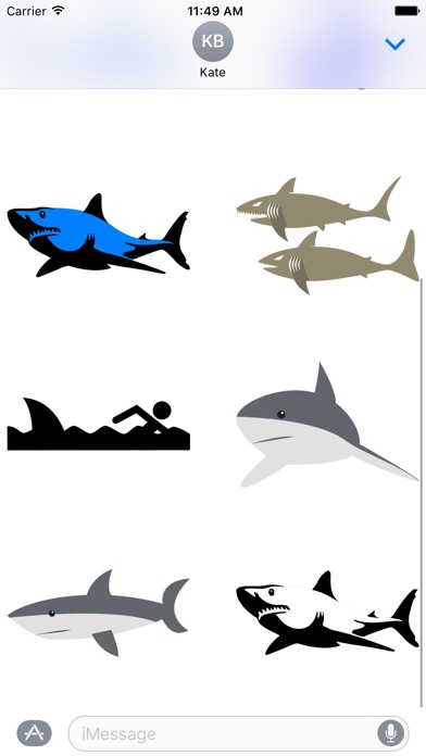 Shark Sticker Packのスクリーンショット2 Shark Sticker Packのスクリーンショット2