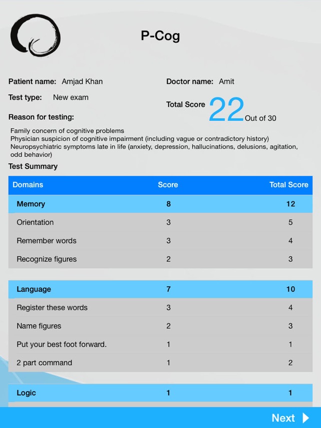 P-Cog (Philadelphia Cognitive Exam)(圖2)-速報App