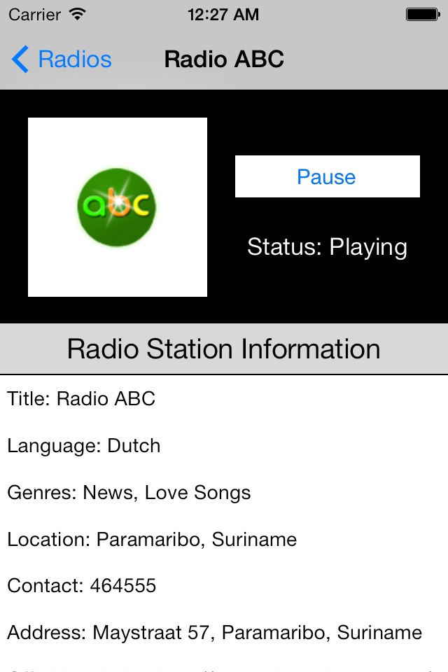 Suriname Radio Live Player (Paramaribo / Dutch) screenshot 3