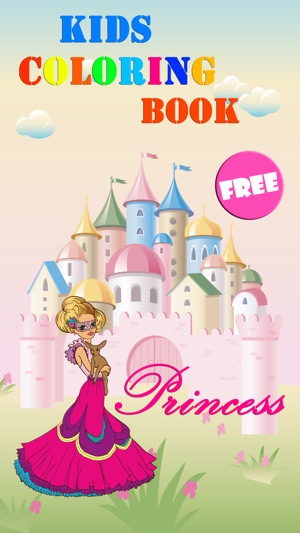 畫畫塗色 公主裙 彩頁 Princess Coloring Book 1(圖1)-速報App