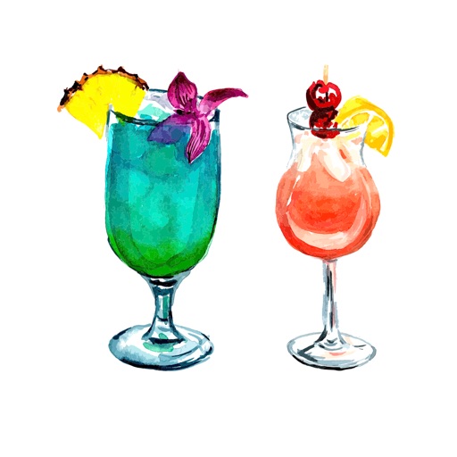 Watercolor drinks: Coffee & Cocktails icon