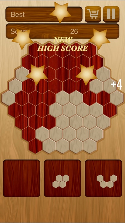 wood hexagon puzzle game