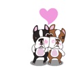 Animated Boston Terrier Dog Stickers