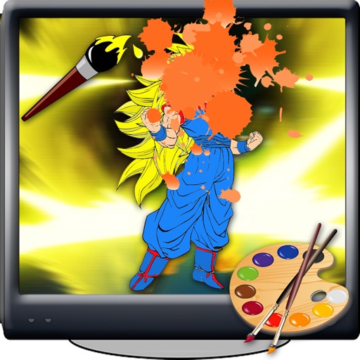 Paint For Kids Game Super saiyan Version icon