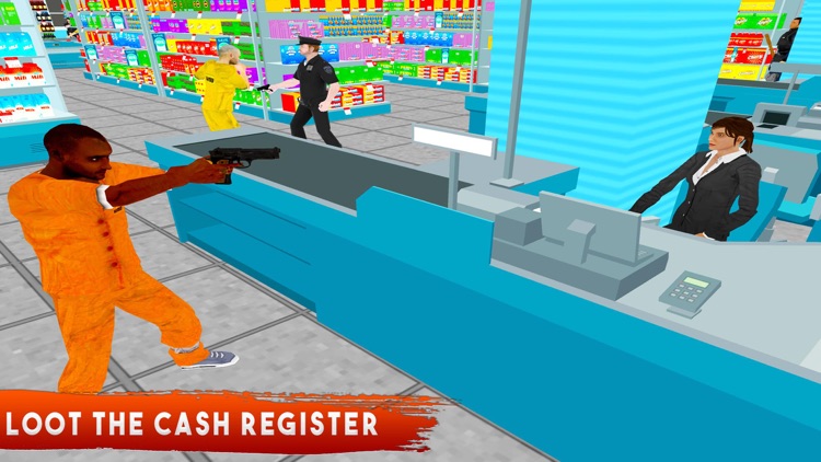 Gangster Escape Supermarket 3D screenshot-3