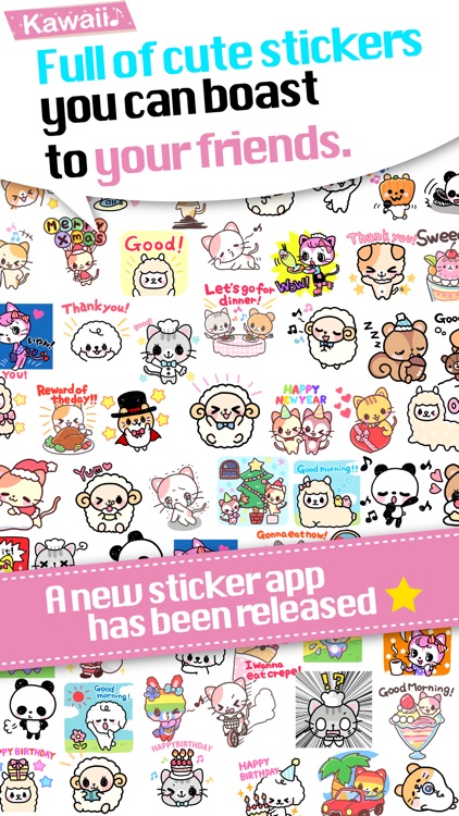 Kawaii Stickers for WhatsApp and WeChat - Adding cute free ...