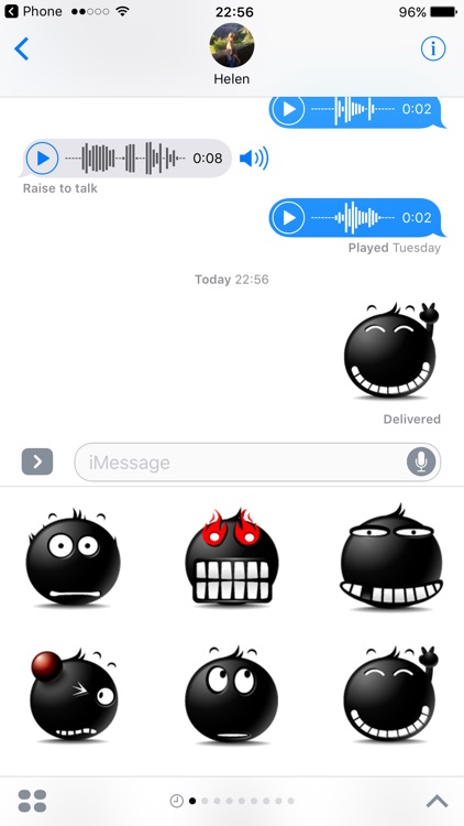 Black Emoji Sticker Pack for iMessage