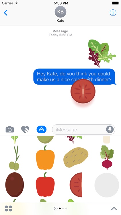 Vegetables Sticker Pack for iMessage