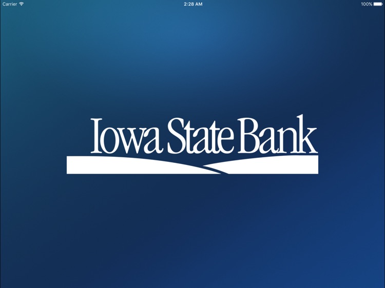 Iowa State Bank Mobile Banking for iPad