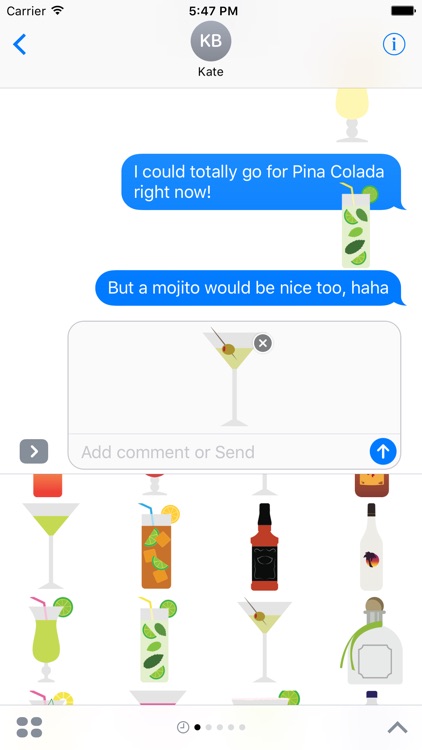 Mixed Drinks Sticker Pack for iMessage screenshot-3