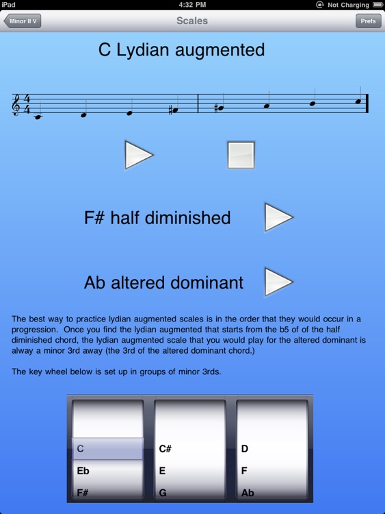 iImprov - The Minor II V for the iPad
