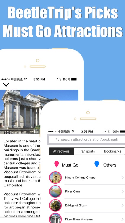 Cambridge travel guide with offline map and London tube metro underground transit by BeetleTrip screenshot-3