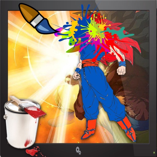 Coloring Page For Kids Game Super saiyan Version iOS App