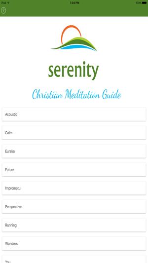 Serenity: A Christian Meditation Aid