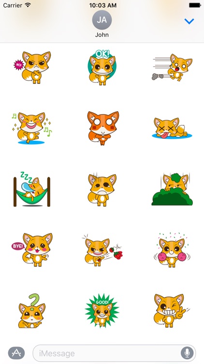 Cute Fox Sticker For iMessages