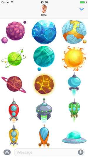 Alien planets - Stickers for iMessage(圖2)-速報App