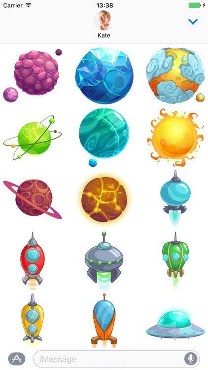 Alien planets - Stickers for iMessage