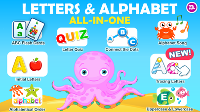 Abby Monkey Letter Quiz School Adventure vol 1: Learning Games, Reading Flashcards and Alphabet Song for Preschool & Kindergarten Kids Explorers by 22 learn Screenshot 1