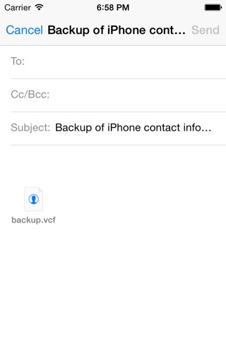 1-Click Backup Contacts screenshot 2