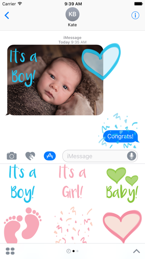 Baby sticker - babies text stickers for iMessage(圖1)-速報App