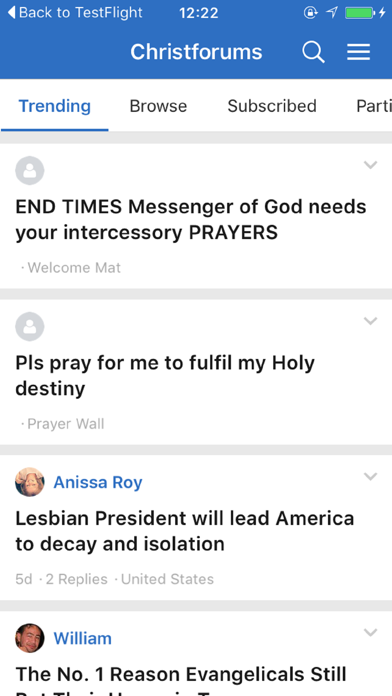 Christforums screenshot 2