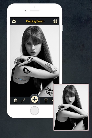 Tattoo Piercing Booth Pro - Virtual Body Art Designer to Add Inked Sketch Effects to Photos screenshot 2