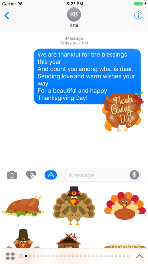 Thanksgiving Day Sticker for iMessage #2(圖1)-速報App