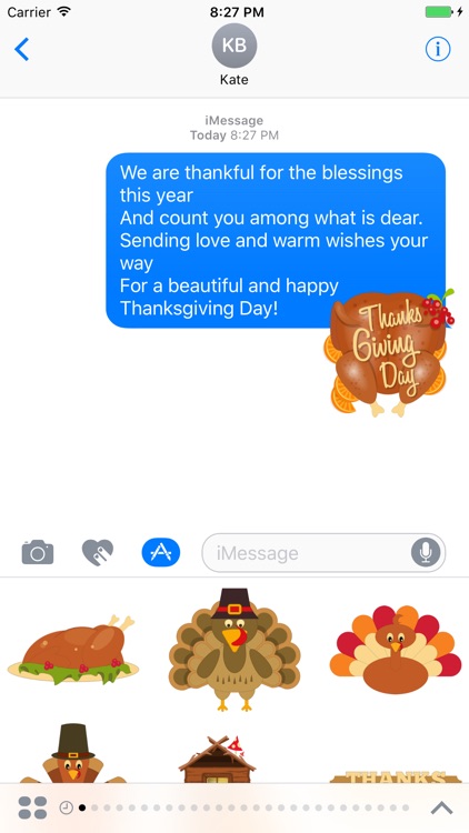 Thanksgiving Day Sticker for iMessage #2