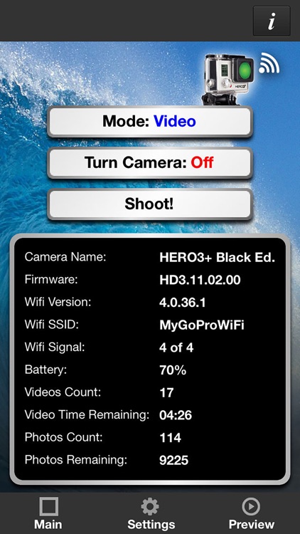 Remote Control for GoPro Hero 3+ Black