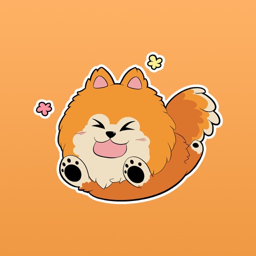 Kelso the Pomeranian - Dog Stickers icon
