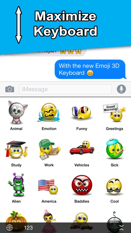 Animated Emojis - Emoji 3D Keyboard - New Emoticon Sticker PRO