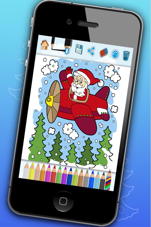 Draws to paint Xmas - Christmas coloring book for children with marker magic screenshot 3