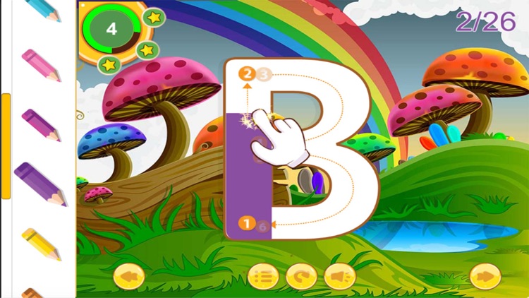 ABC Alphabet Tracing Coloring Educational Learning Game for kids