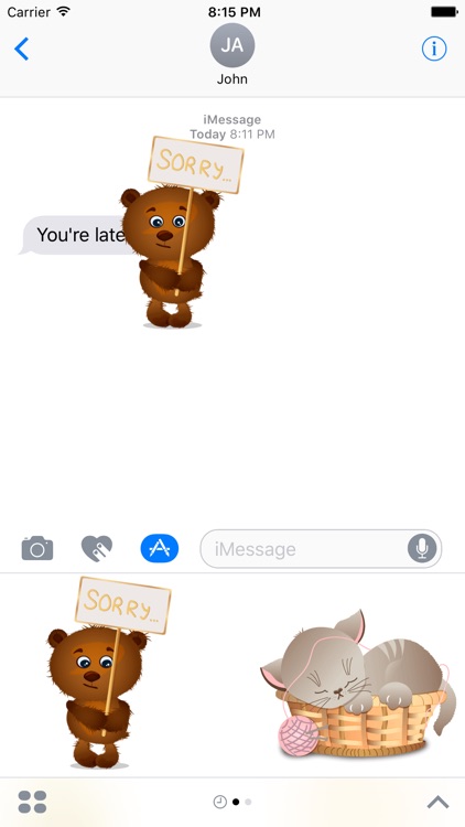 Funny zoo - cute stickers with animated animals