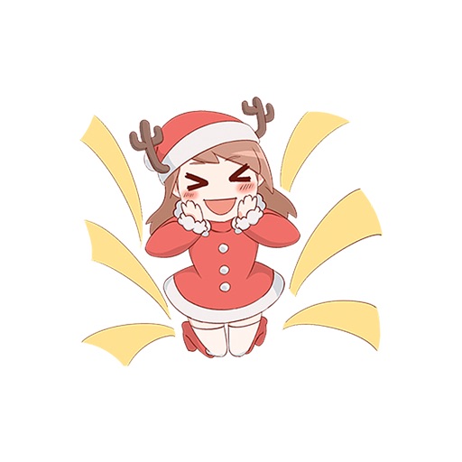 Cute Xmas Girl - Christmas Holidays Stickers icon