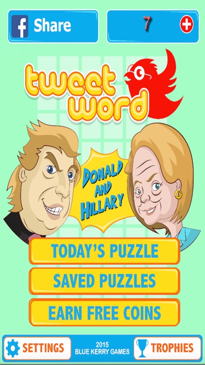 Donald & Hillary Daily Tweetword Puzzle