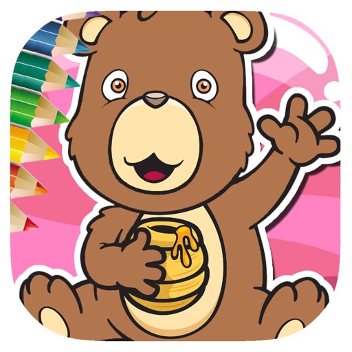 Kids Brown Bear Coloring Page Game Free Limited icon