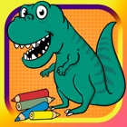 Dinosaur coloring page for kid doodle coloringbook