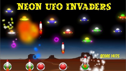 Neon UFO Invaders Pro screenshot 2